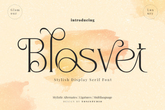 Blosvet: A Stylish Serif Font for Editorial Design