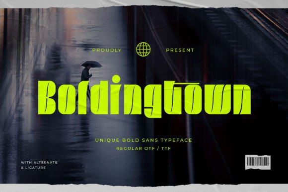 Boldingtown: A Bold Sans Font for Creative Makers