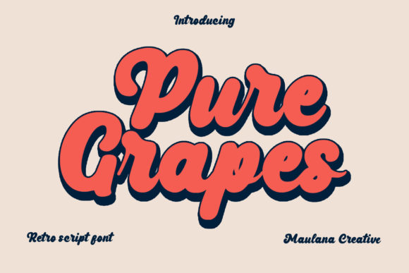 Pure Grapes Font for Business