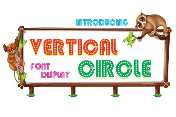 Vertical Circle Font for Creative Design